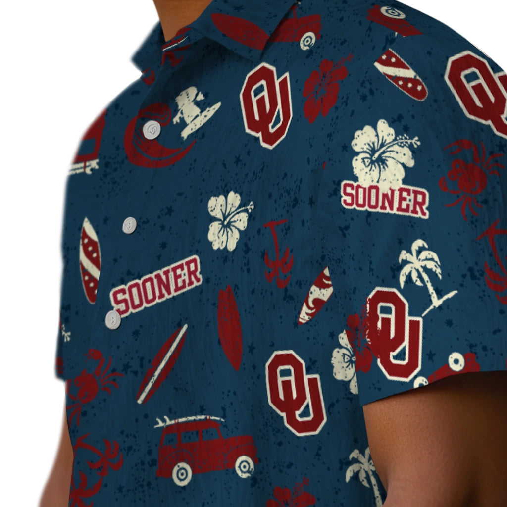 Oklahoma Sooners Hawaiian Shirt - Beach Vibe | Hula Hawaiian Shirts