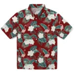 Oklahoma Sooners Hawaiian Shirt - Flamingo and Hibiscus | Hula Hawaiian Shirts