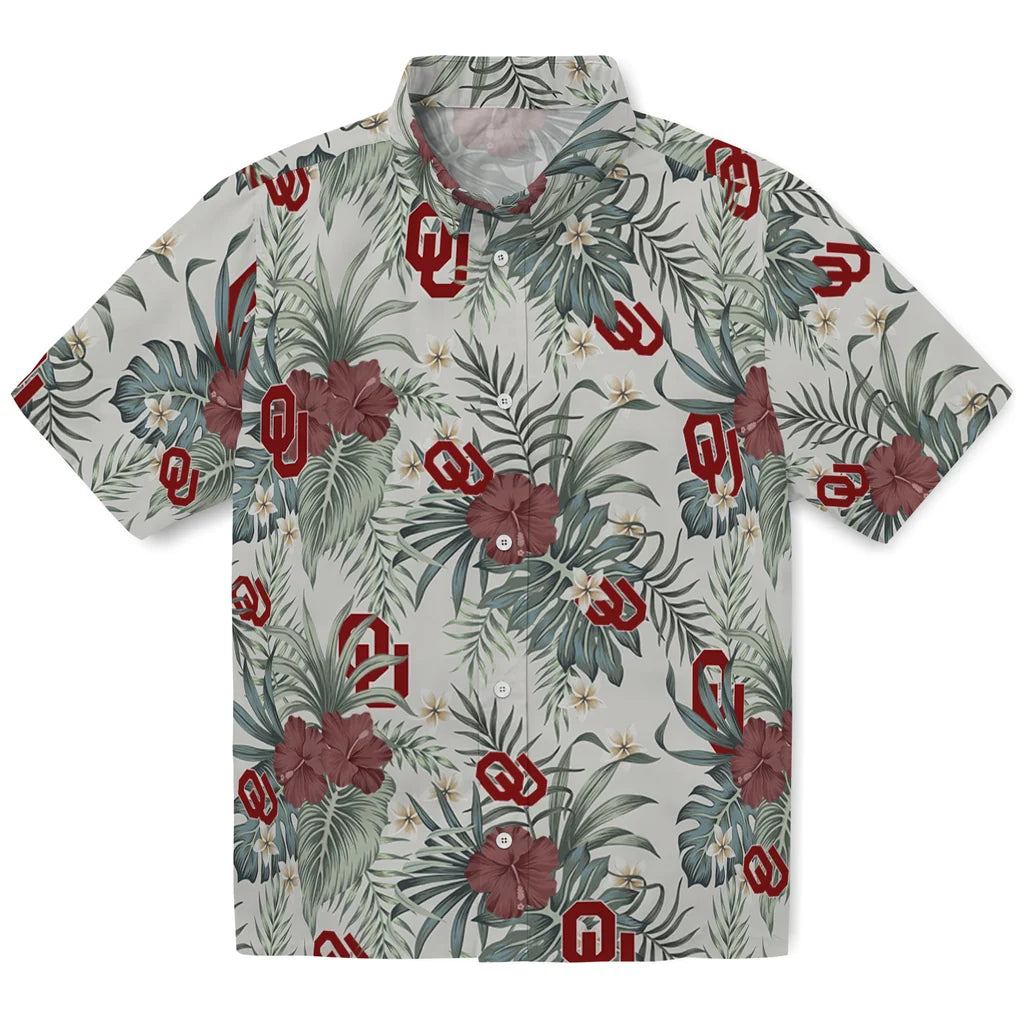 Oklahoma Sooners Hawaiian Shirt - Hibiscus Designs | Hula Hawaiian Shirts