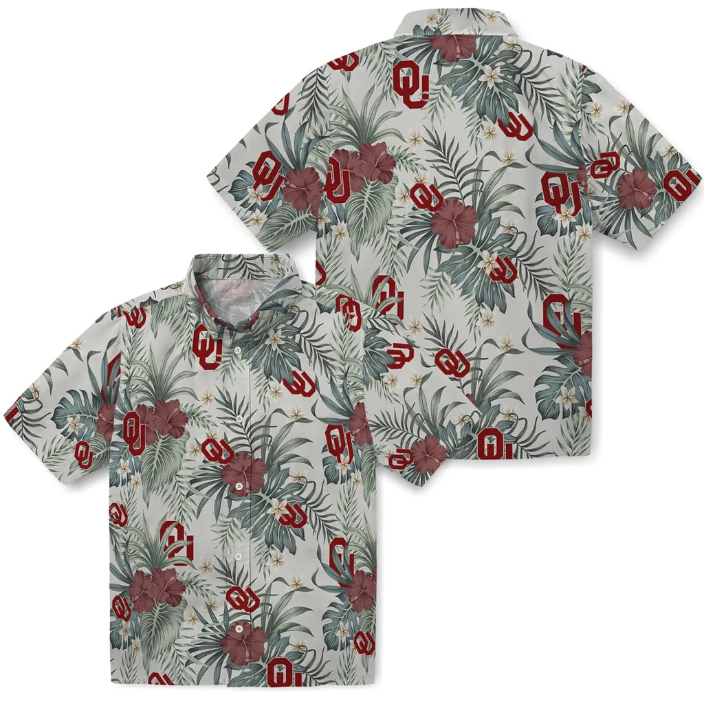 Oklahoma Sooners Hawaiian Shirt - Hibiscus Designs | Hula Hawaiian Shirts
