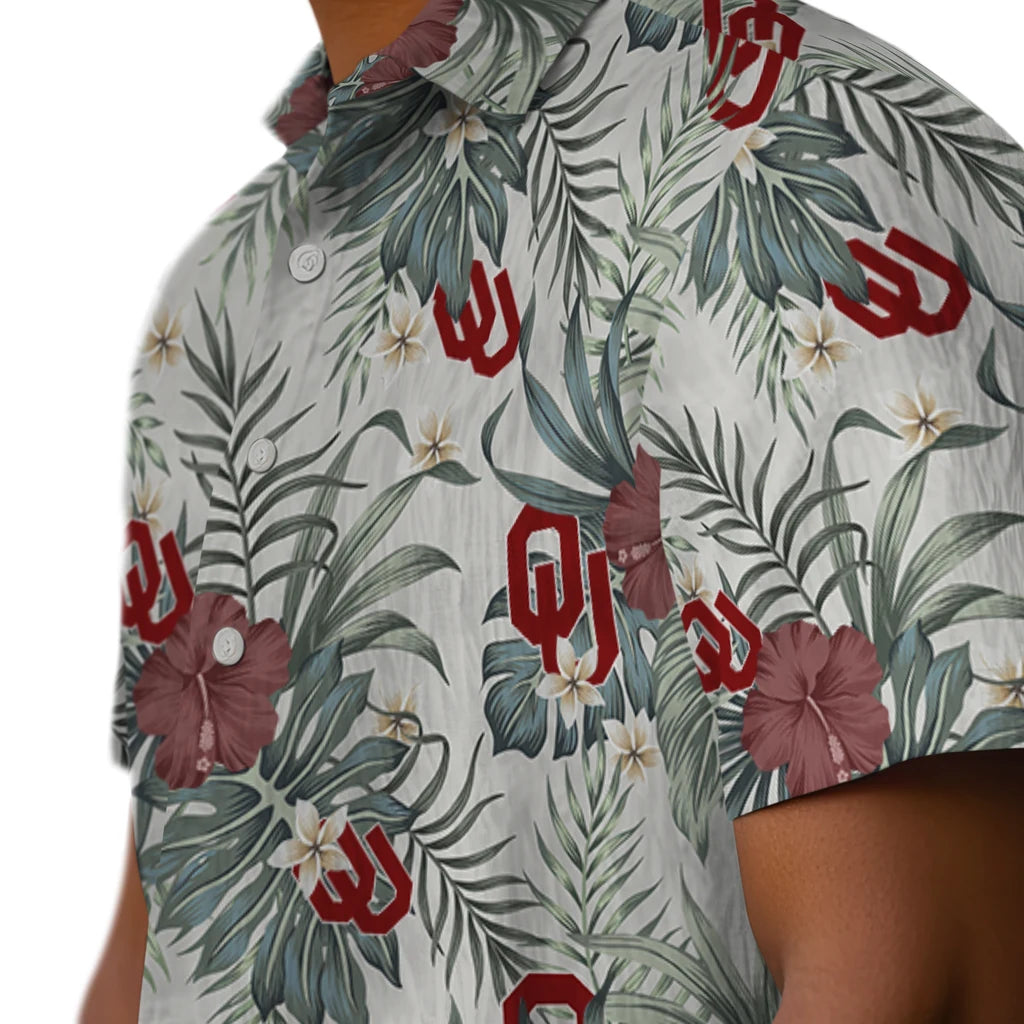 Oklahoma Sooners Hawaiian Shirt - Hibiscus Designs | Hula Hawaiian Shirts