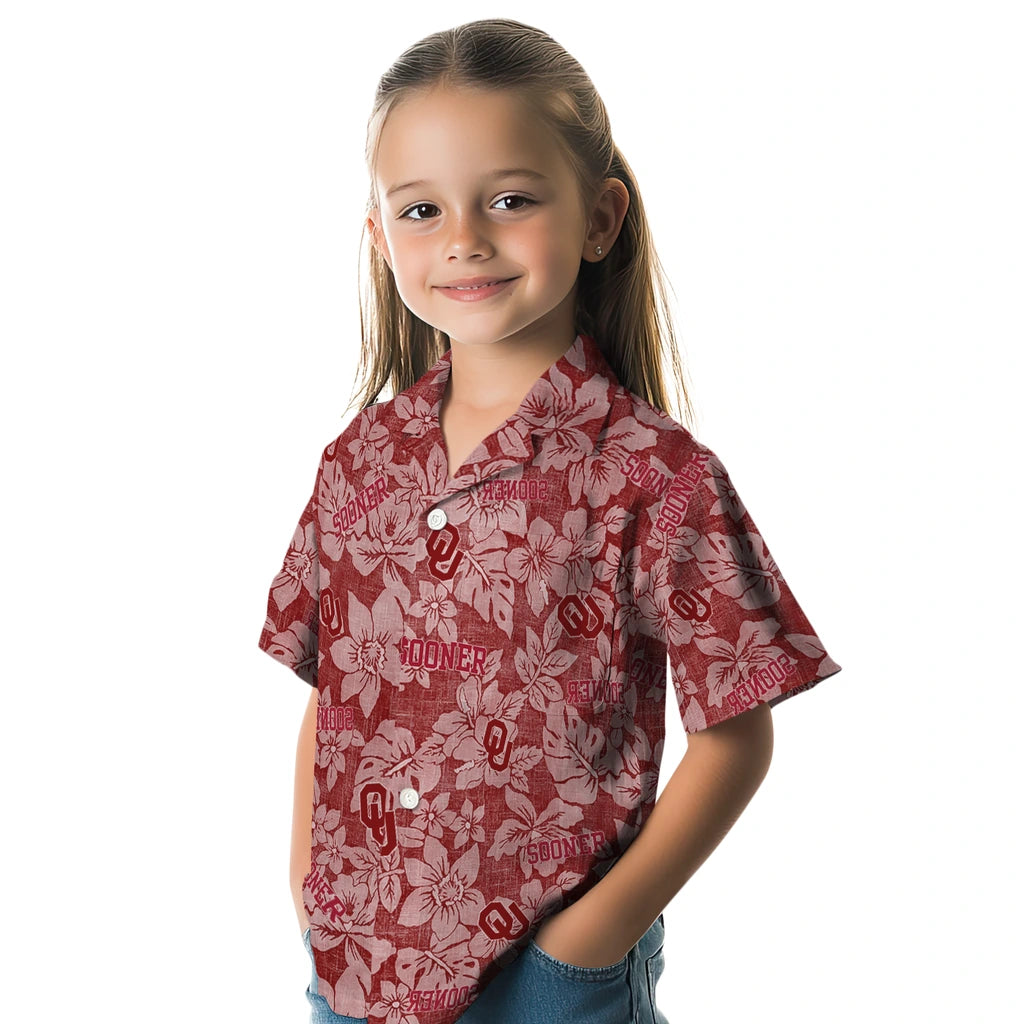 Oklahoma Sooners Hawaiian Shirt - Hibiscus Oasis | Hula Hawaiian Shirts