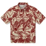 Oklahoma Sooners Hawaiian Shirt - Monstera Layer | Hula Hawaiian Shirts