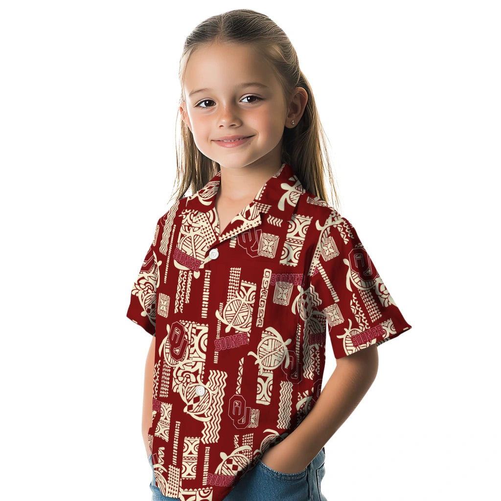 Oklahoma Sooners Hawaiian Shirt - Turtle Lines | Hula Hawaiian Shirts