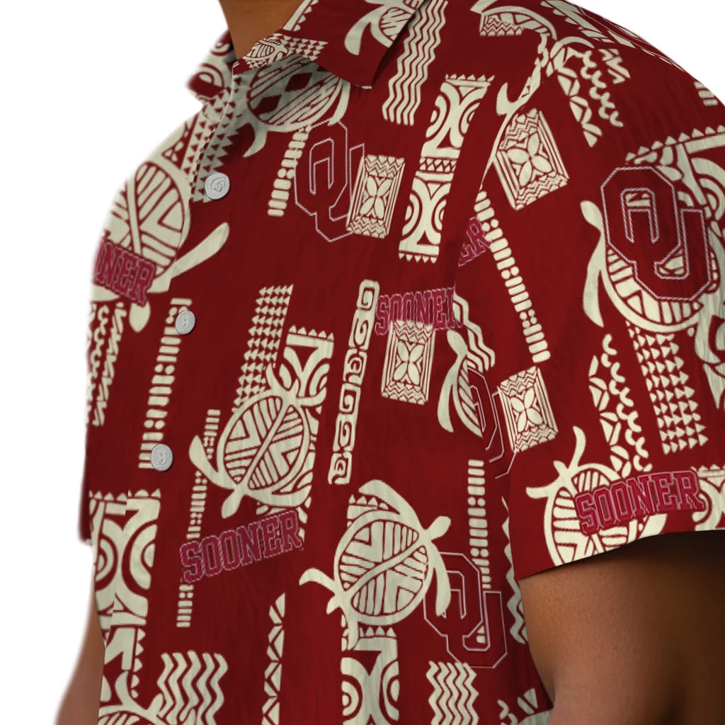 Oklahoma Sooners Hawaiian Shirt - Turtle Lines | Hula Hawaiian Shirts