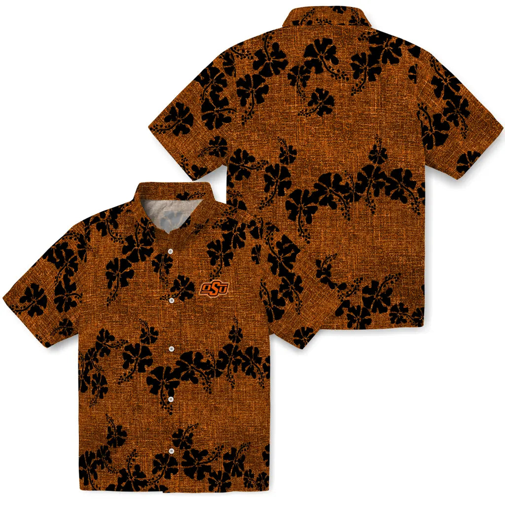 Oklahoma State Cowboys Hawaiian Shirt - 50th State Flower | Hula Hawaiian Shirts
