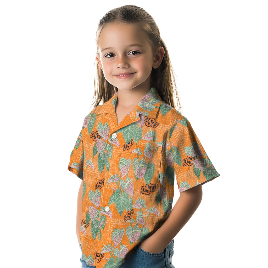 Oklahoma State Cowboys Hawaiian Shirt - Anthurium Overlay | Hula Hawaiian Shirts