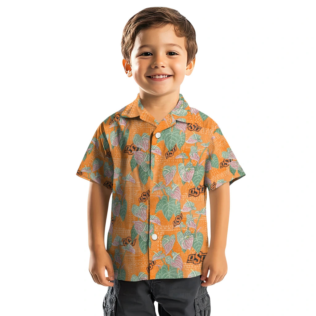 Oklahoma State Cowboys Hawaiian Shirt - Anthurium Overlay | Hula Hawaiian Shirts