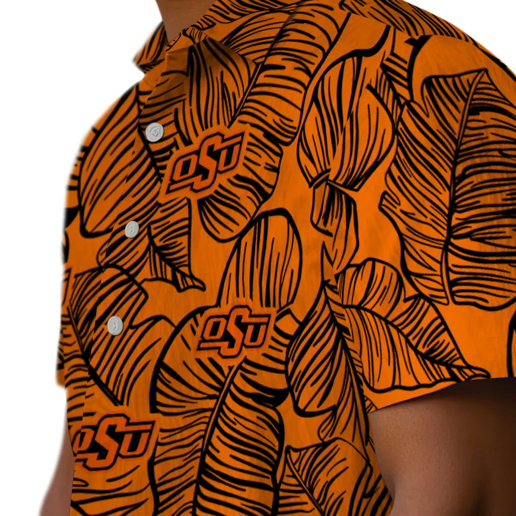 Oklahoma State Cowboys Hawaiian Shirt - Leaf Outline | Hula Hawaiian Shirts