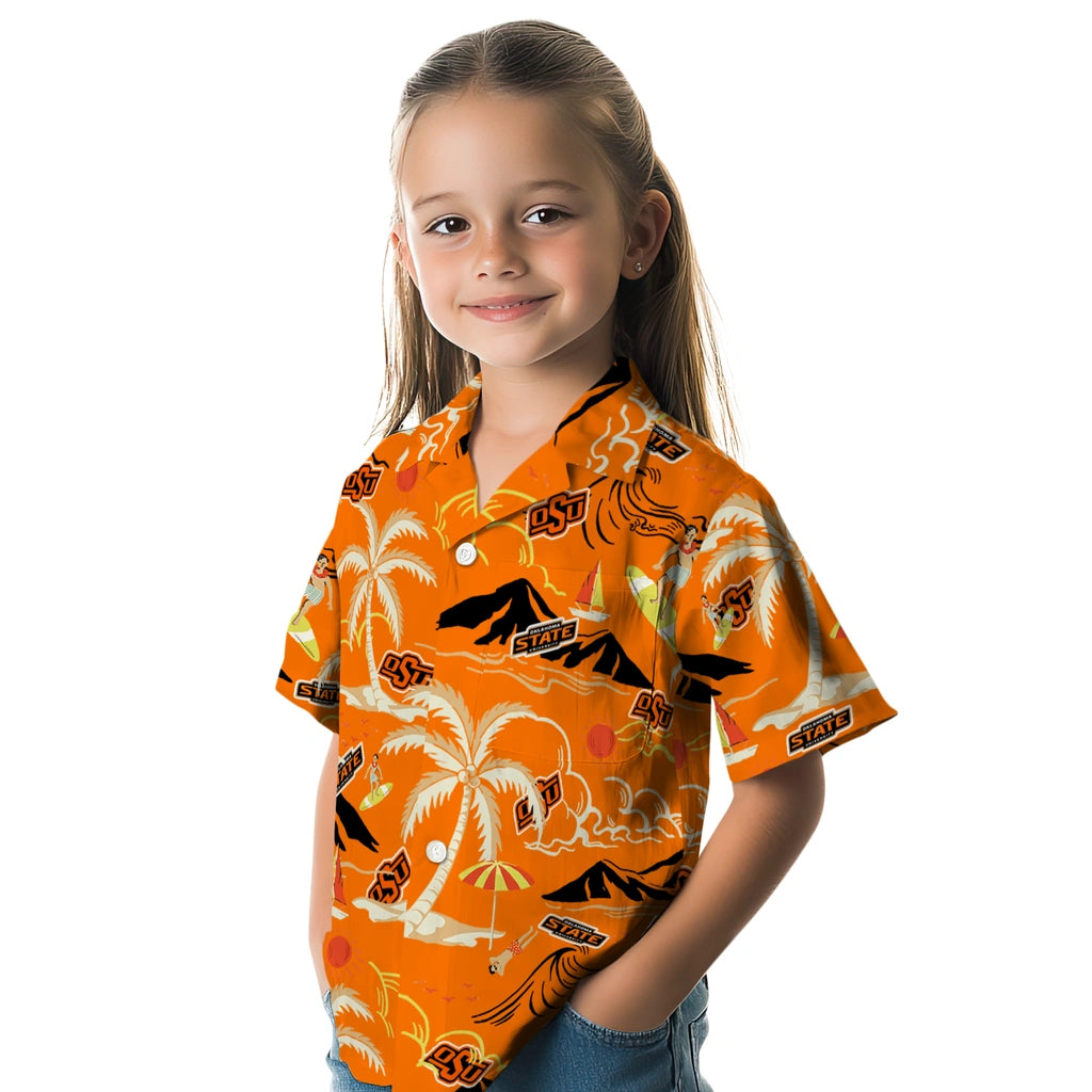 Oklahoma State Cowboys Hawaiian Shirt - Palm Tree Island | Hula Hawaiian Shirts