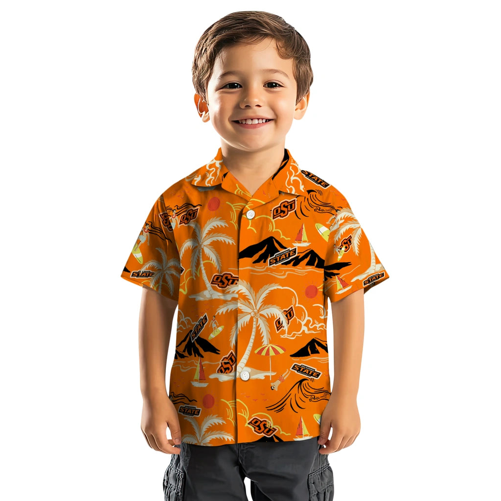 Oklahoma State Cowboys Hawaiian Shirt - Palm Tree Island | Hula Hawaiian Shirts