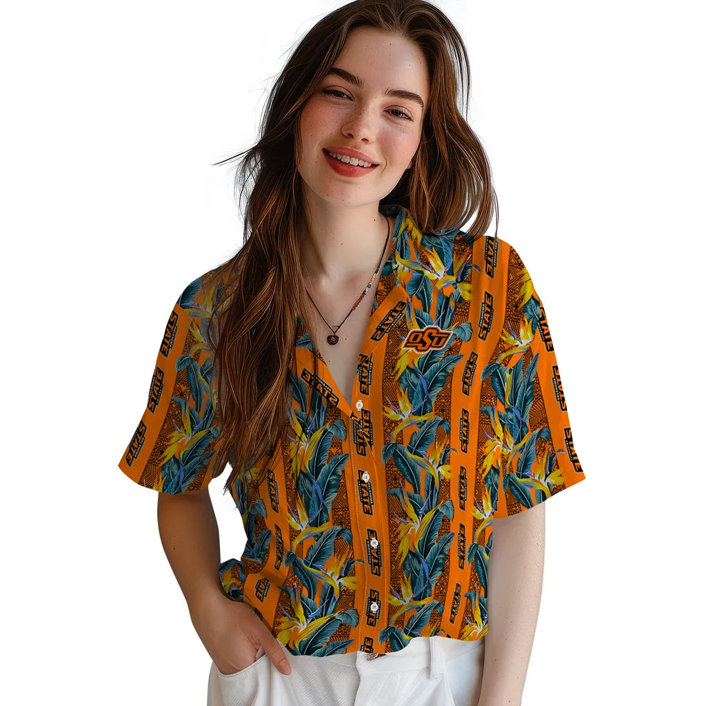 Oklahoma State Cowboys Hawaiian Shirt - Paradise Vines | Hula Hawaiian Shirts