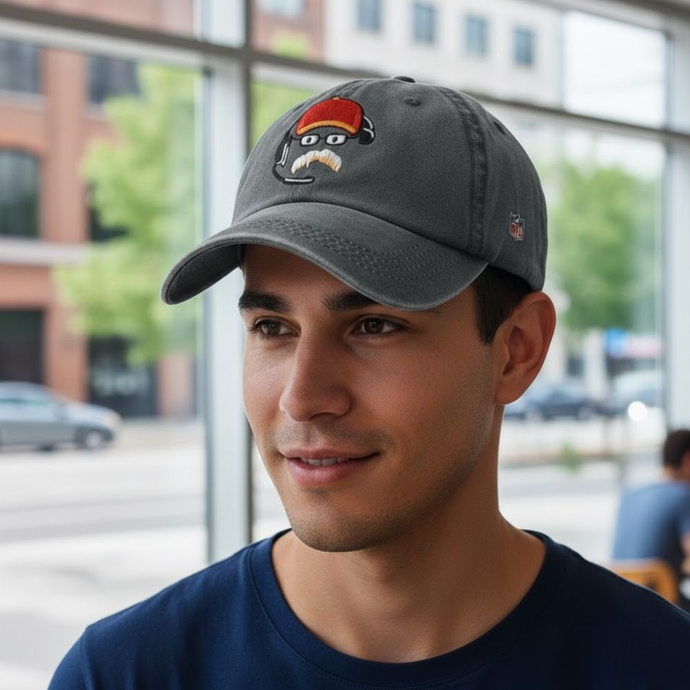 Old Chiefs Coach Embroidered Hat – 2025 Vintage Gray NFL Style Cap - LeagueLockerGear