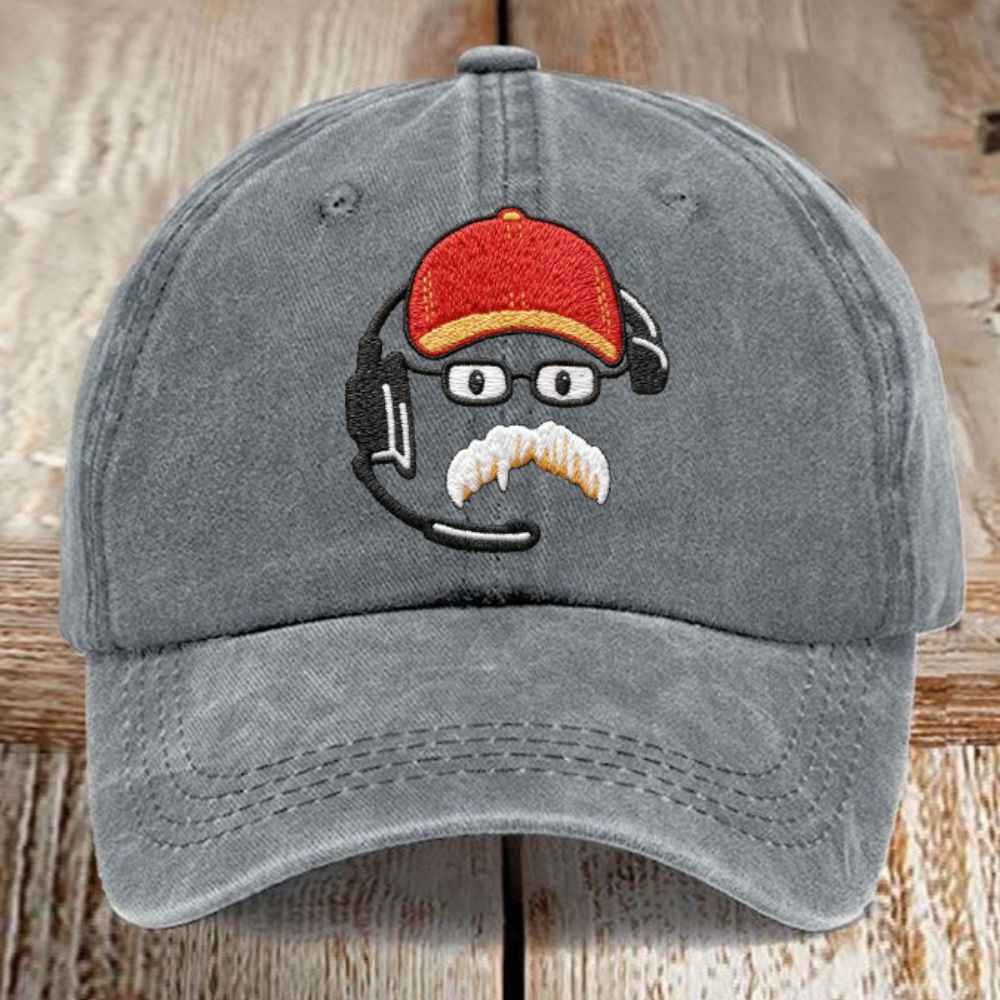 Old Chiefs Coach Embroidered Hat – 2025 Vintage Gray NFL Style Cap - LeagueLockerGear