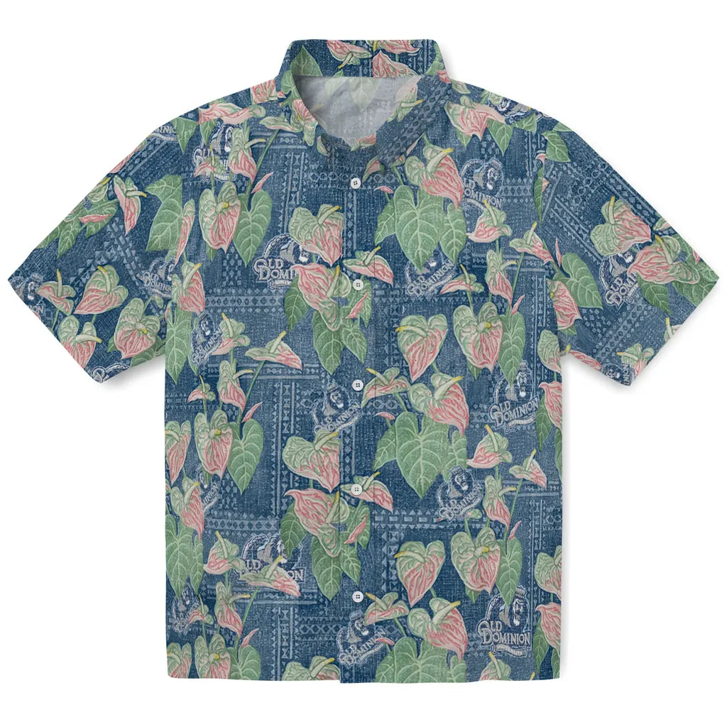 Old Dominion Monarchs Hawaiian Shirt - Anthurium Overlay | Hula Hawaiian Shirts