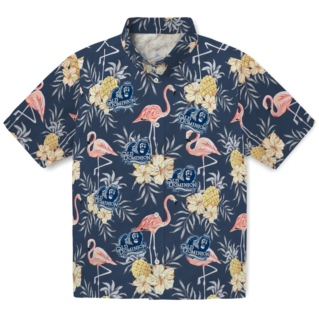 Old Dominion Monarchs Hawaiian Shirt - Flamingo Hibiscus | Hula Hawaiian Shirts
