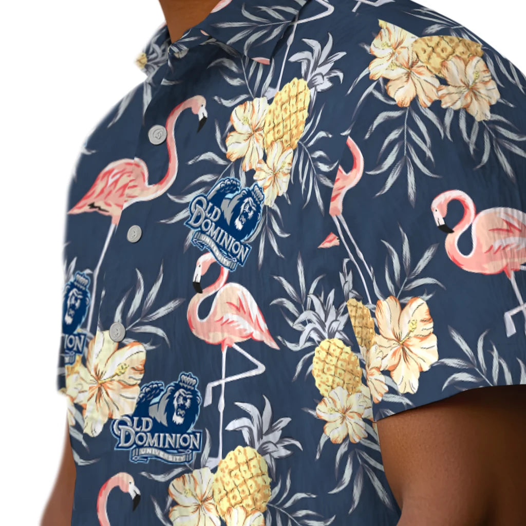 Old Dominion Monarchs Hawaiian Shirt - Flamingo Hibiscus | Hula Hawaiian Shirts