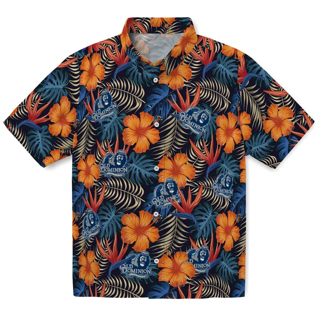 Old Dominion Monarchs Hawaiian Shirt - Hibiscus Foliage | Hula Hawaiian Shirts