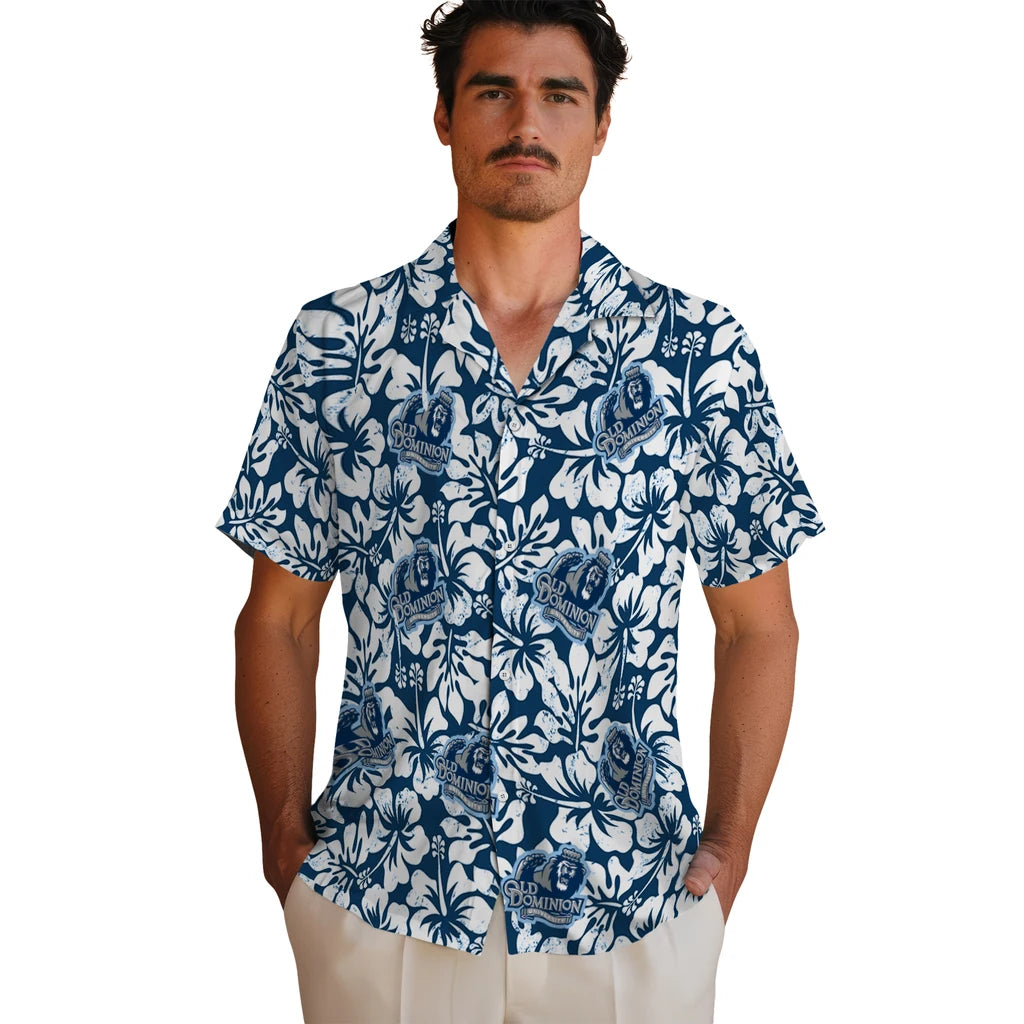 Old Dominion Monarchs Hawaiian Shirt - Hibiscus Motif | Hula Hawaiian Shirts