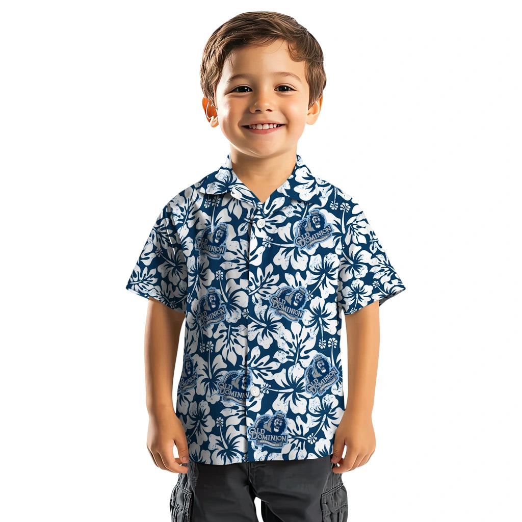 Old Dominion Monarchs Hawaiian Shirt - Hibiscus Motif | Hula Hawaiian Shirts