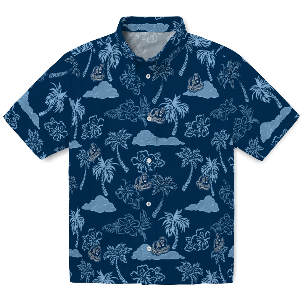 Old Dominion Monarchs Hawaiian Shirt - Palm And Clouds | Hula Hawaiian Shirts