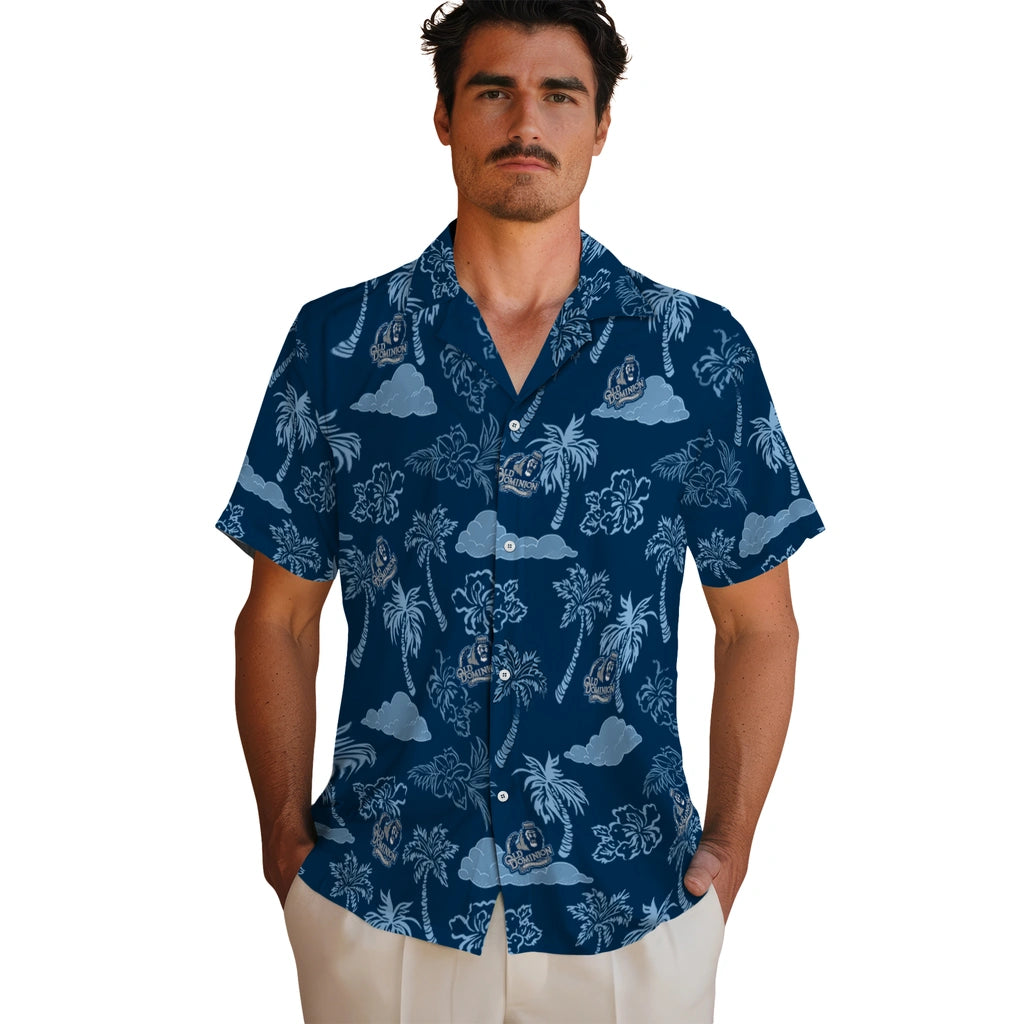 Old Dominion Monarchs Hawaiian Shirt - Palm And Clouds | Hula Hawaiian Shirts