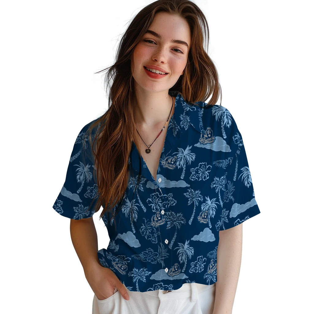 Old Dominion Monarchs Hawaiian Shirt - Palm And Clouds | Hula Hawaiian Shirts
