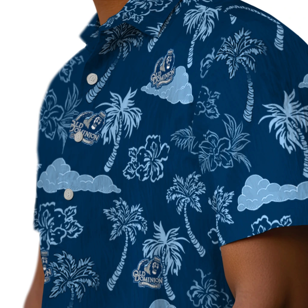 Old Dominion Monarchs Hawaiian Shirt - Palm And Clouds | Hula Hawaiian Shirts
