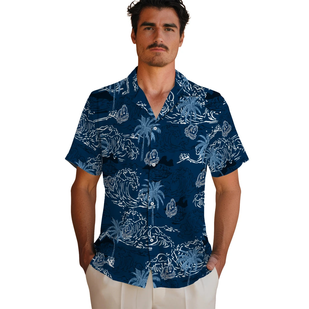Old Dominion Monarchs Hawaiian Shirt - Wave Palm | Hula Hawaiian Shirts