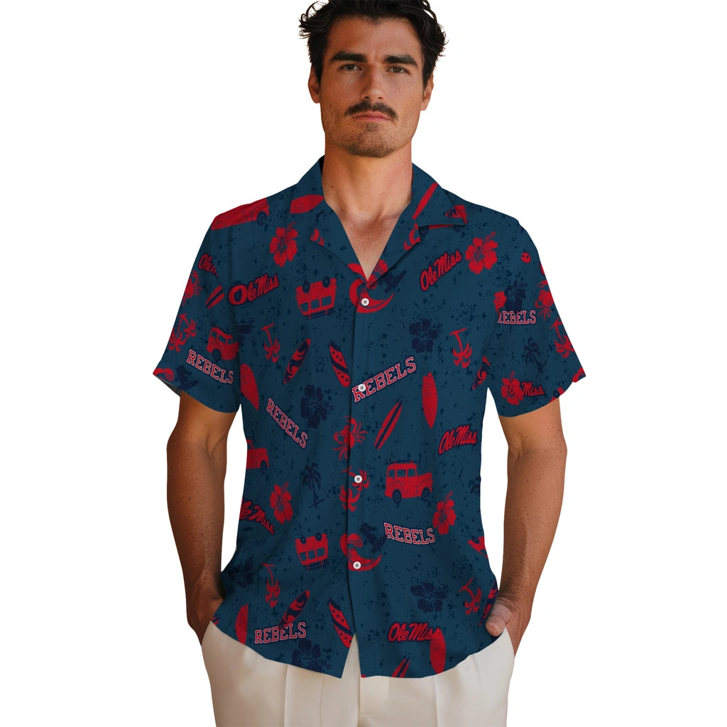 Ole Miss Rebels Hawaiian Shirt - Beach Vibe | Hula Hawaiian Shirts