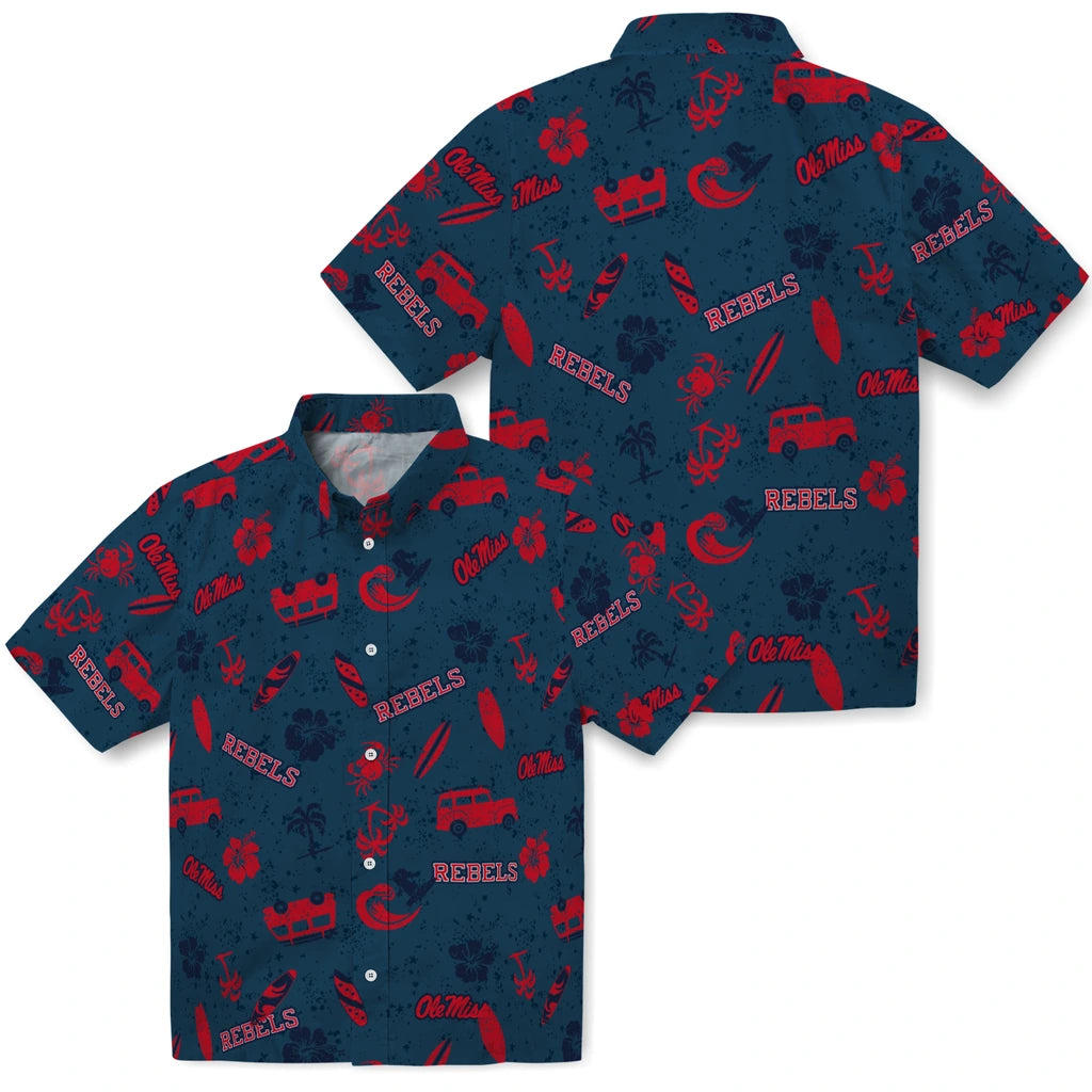 Ole Miss Rebels Hawaiian Shirt - Beach Vibe | Hula Hawaiian Shirts