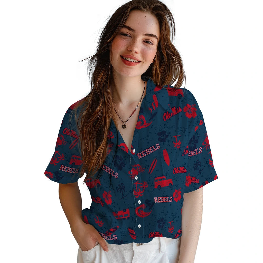 Ole Miss Rebels Hawaiian Shirt - Beach Vibe | Hula Hawaiian Shirts