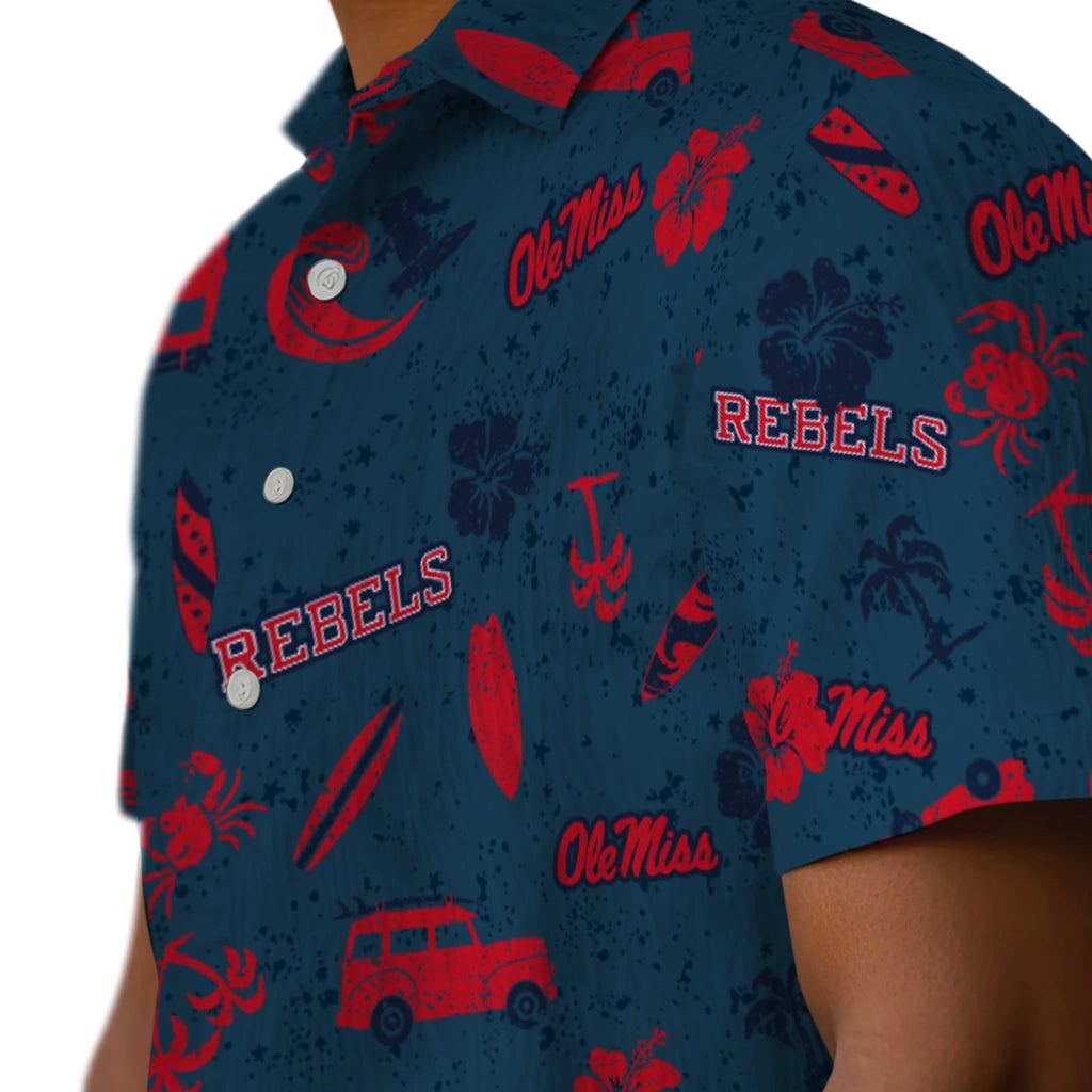 Ole Miss Rebels Hawaiian Shirt - Beach Vibe | Hula Hawaiian Shirts