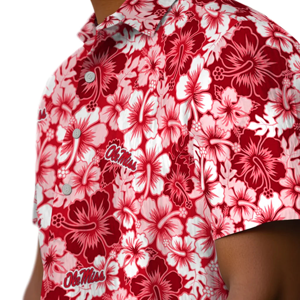 Ole Miss Rebels Hawaiian Shirt - Hibiscus Blooms | Hula Hawaiian Shirts