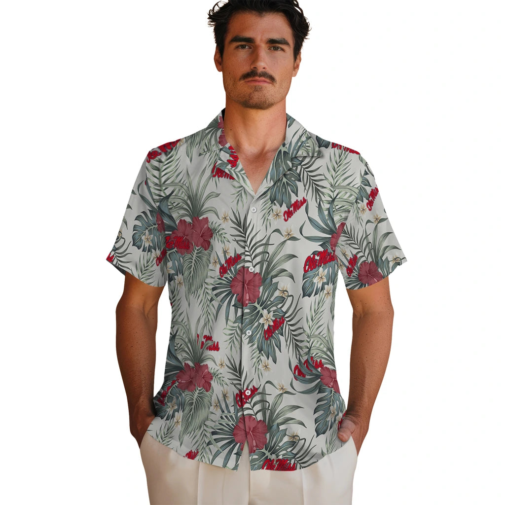 Ole Miss Rebels Hawaiian Shirt - Hibiscus Designs | Hula Hawaiian Shirts