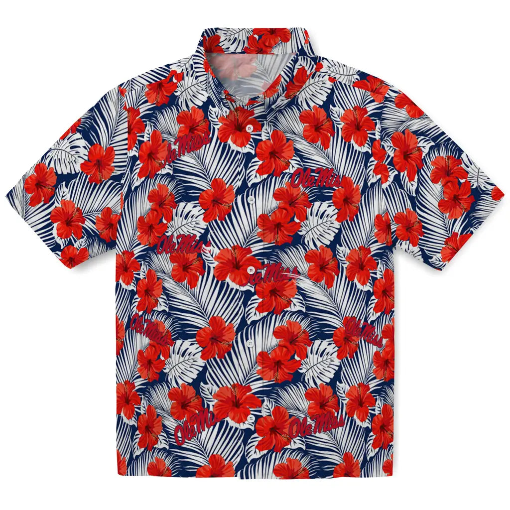 Ole Miss Rebels Hawaiian Shirt - Hibiscus Fiesta | Hula Hawaiian Shirts