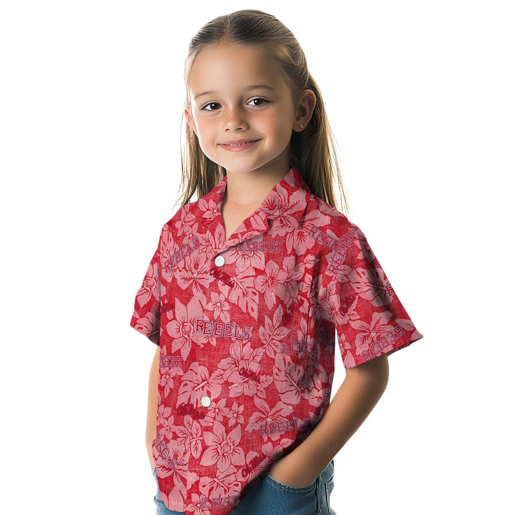 Ole Miss Rebels Hawaiian Shirt - Hibiscus Oasis | Hula Hawaiian Shirts