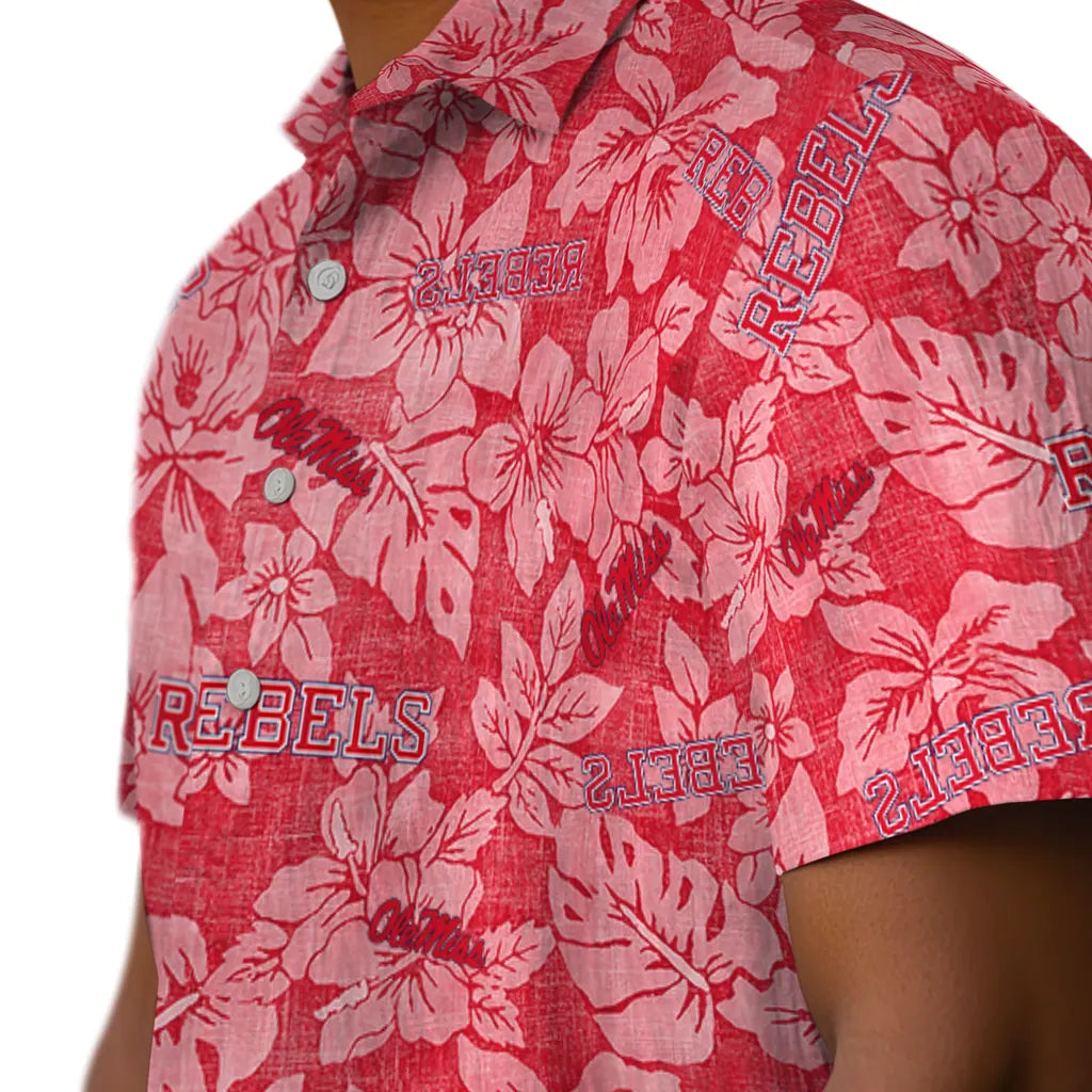 Ole Miss Rebels Hawaiian Shirt - Hibiscus Oasis | Hula Hawaiian Shirts