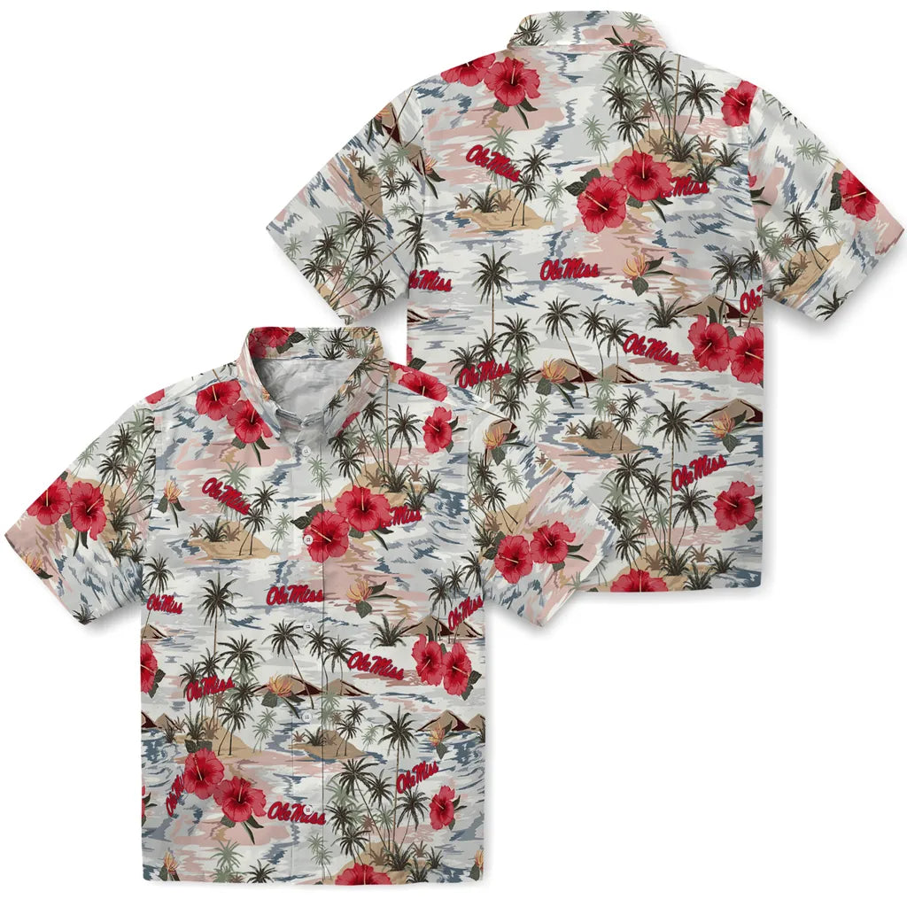 Ole Miss Rebels Hawaiian Shirt - Hibiscus Seaside | Hula Hawaiian Shirts