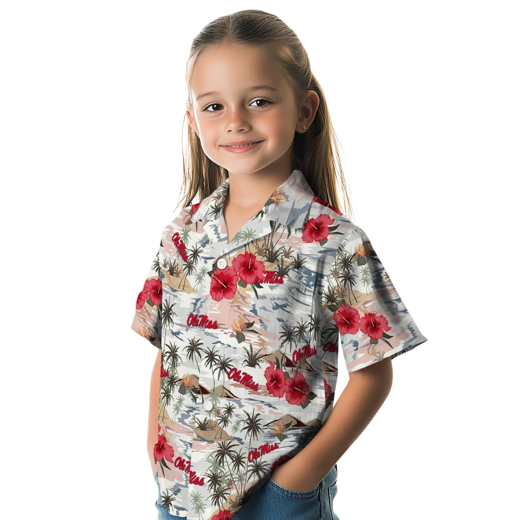 Ole Miss Rebels Hawaiian Shirt - Hibiscus Seaside | Hula Hawaiian Shirts