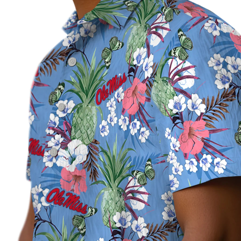 Ole Miss Rebels Hawaiian Shirt - Pineapple Bouquet | Hula Hawaiian Shirts