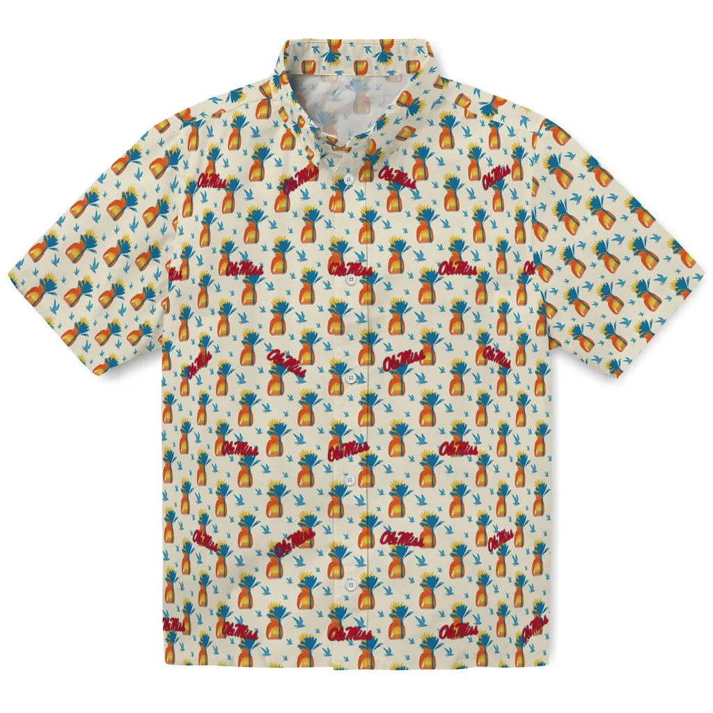 Ole Miss Rebels Hawaiian Shirt - Pineapple Delight | Hula Hawaiian Shirts