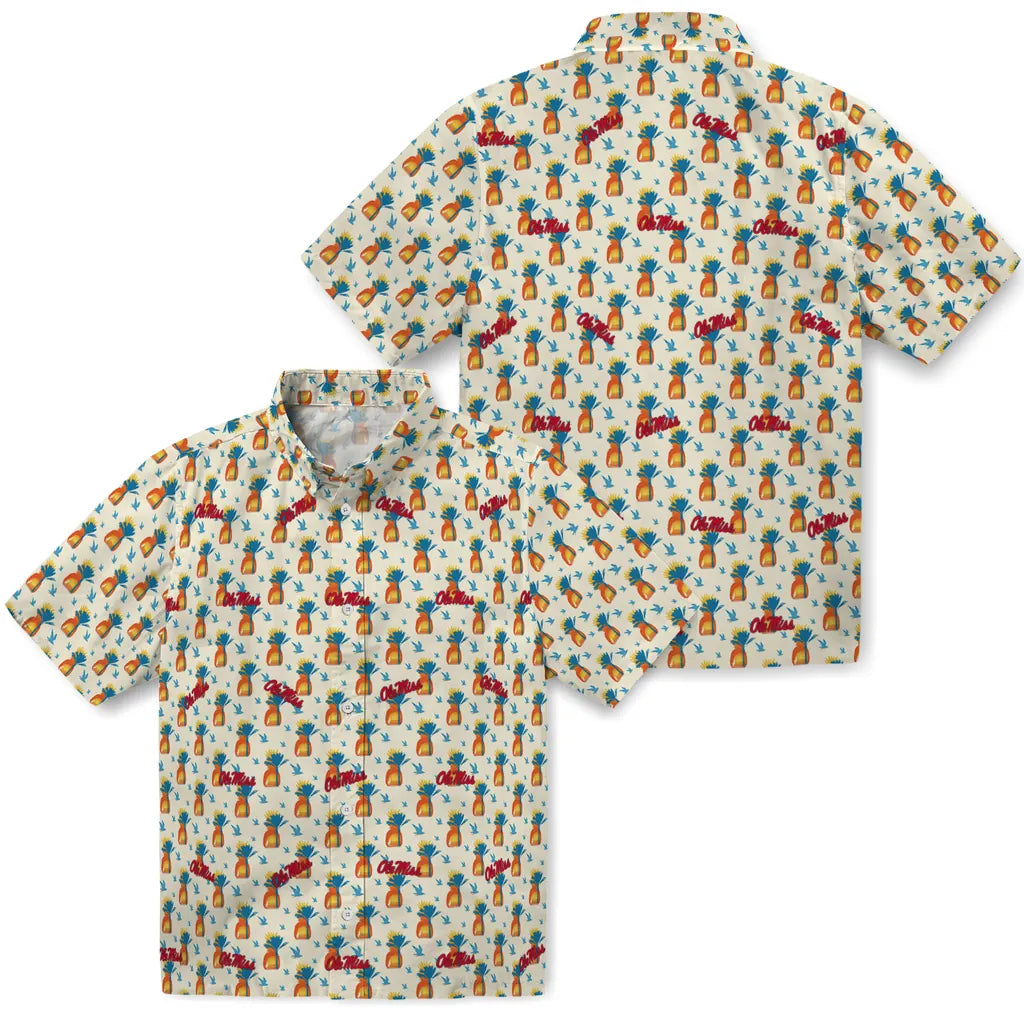Ole Miss Rebels Hawaiian Shirt - Pineapple Delight | Hula Hawaiian Shirts