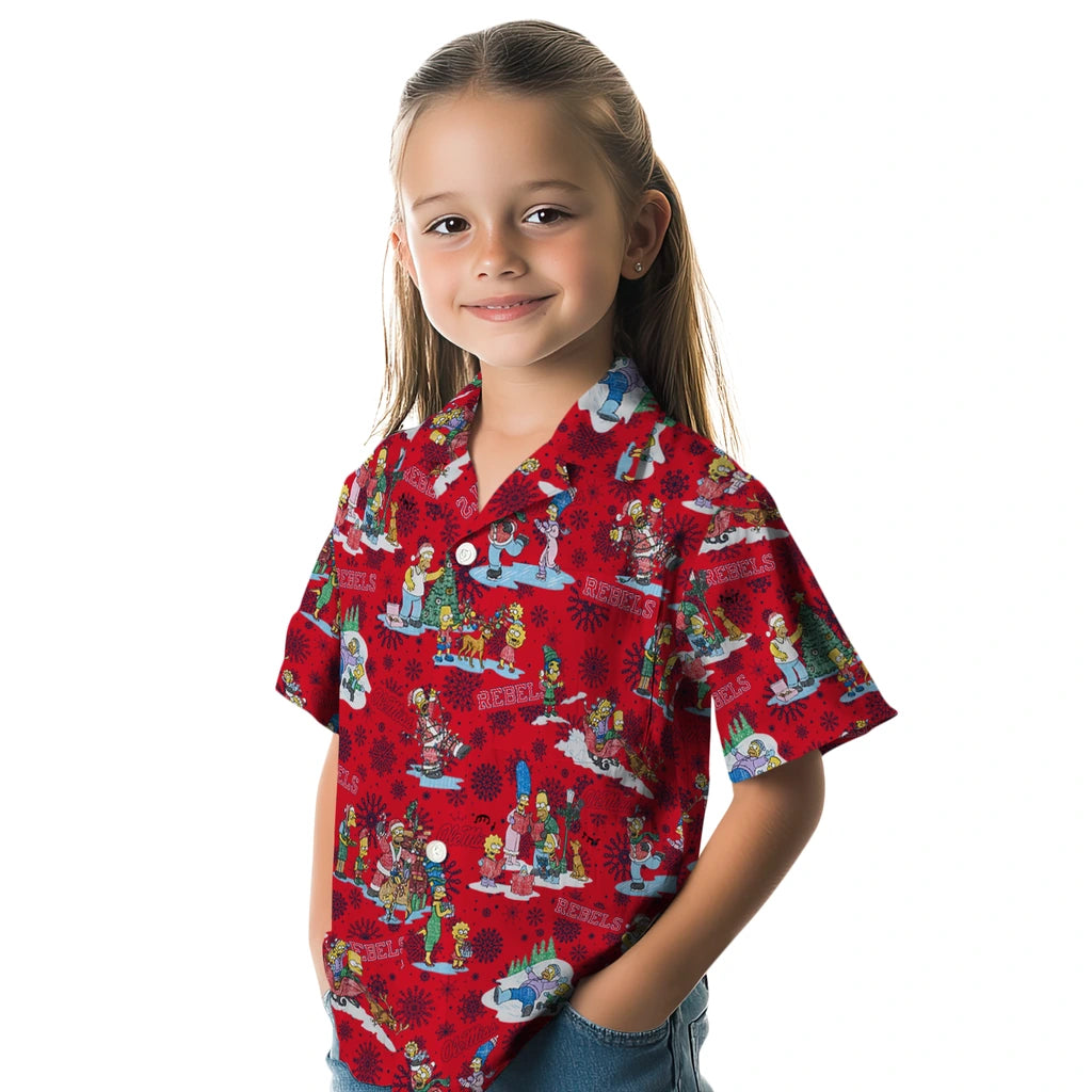 Ole Miss Rebels Hawaiian Shirt - Simpsons Christmas | Hula Hawaiian Shirts