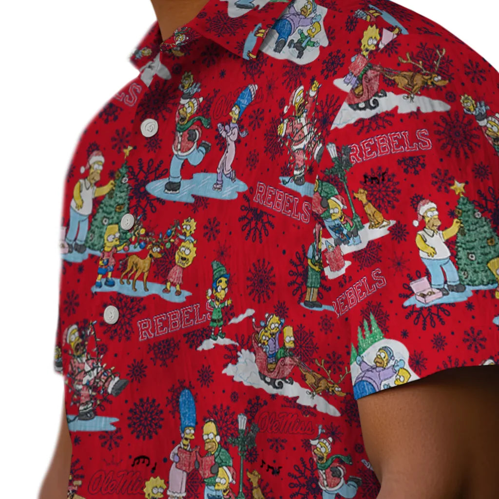 Ole Miss Rebels Hawaiian Shirt - Simpsons Christmas | Hula Hawaiian Shirts