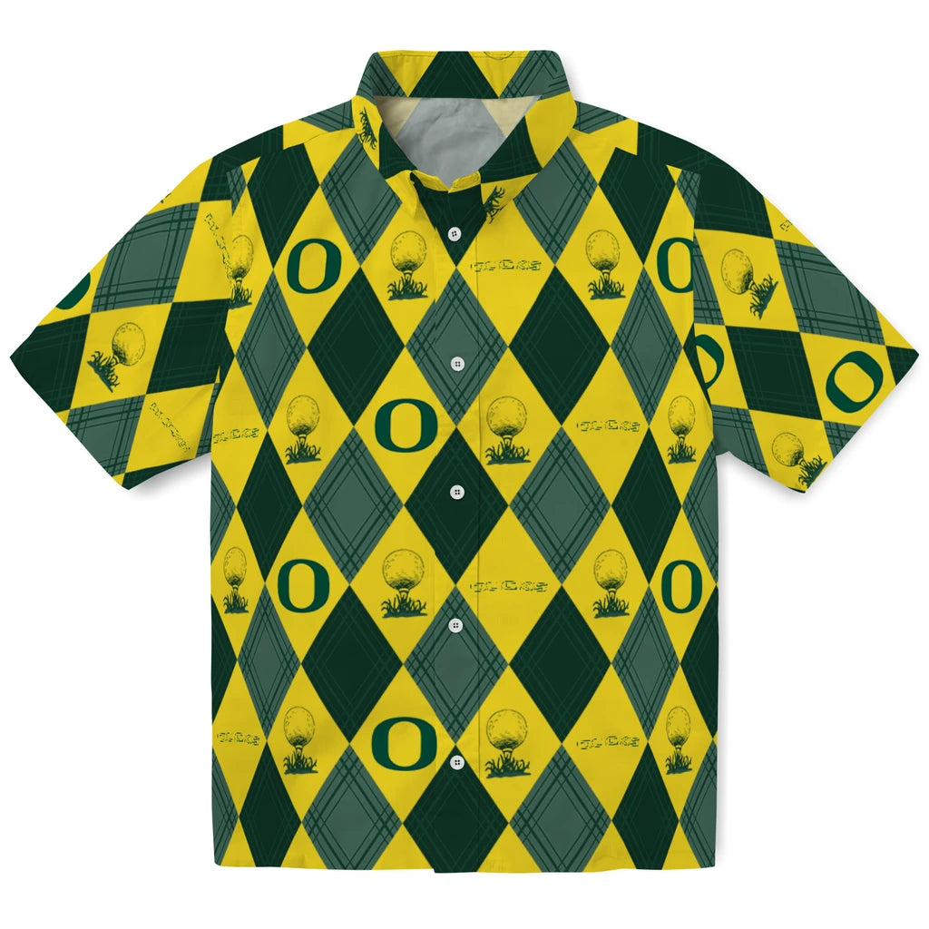 Oregon Ducks Hawaiian Shirt - Golfing Plaid | Hula Hawaiian Shirts