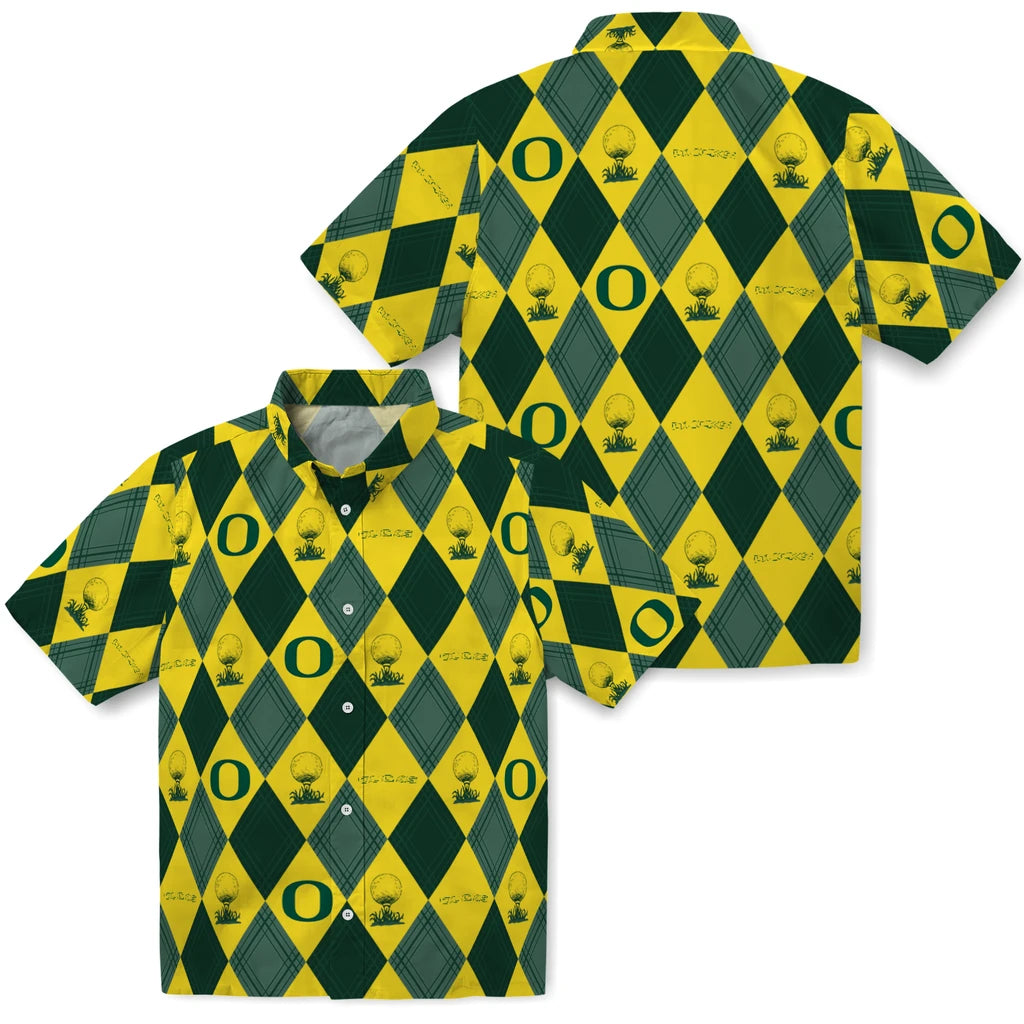 Oregon Ducks Hawaiian Shirt - Golfing Plaid | Hula Hawaiian Shirts