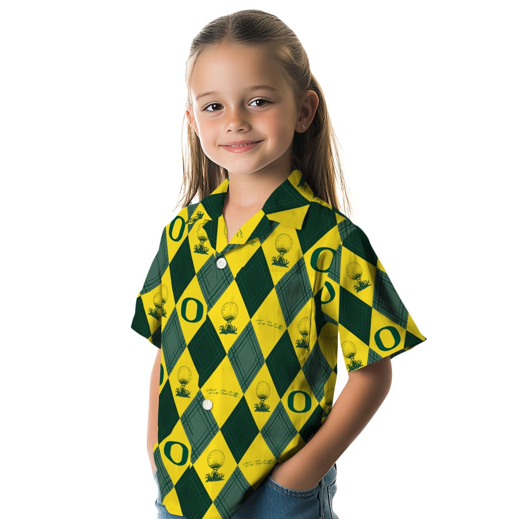 Oregon Ducks Hawaiian Shirt - Golfing Plaid | Hula Hawaiian Shirts