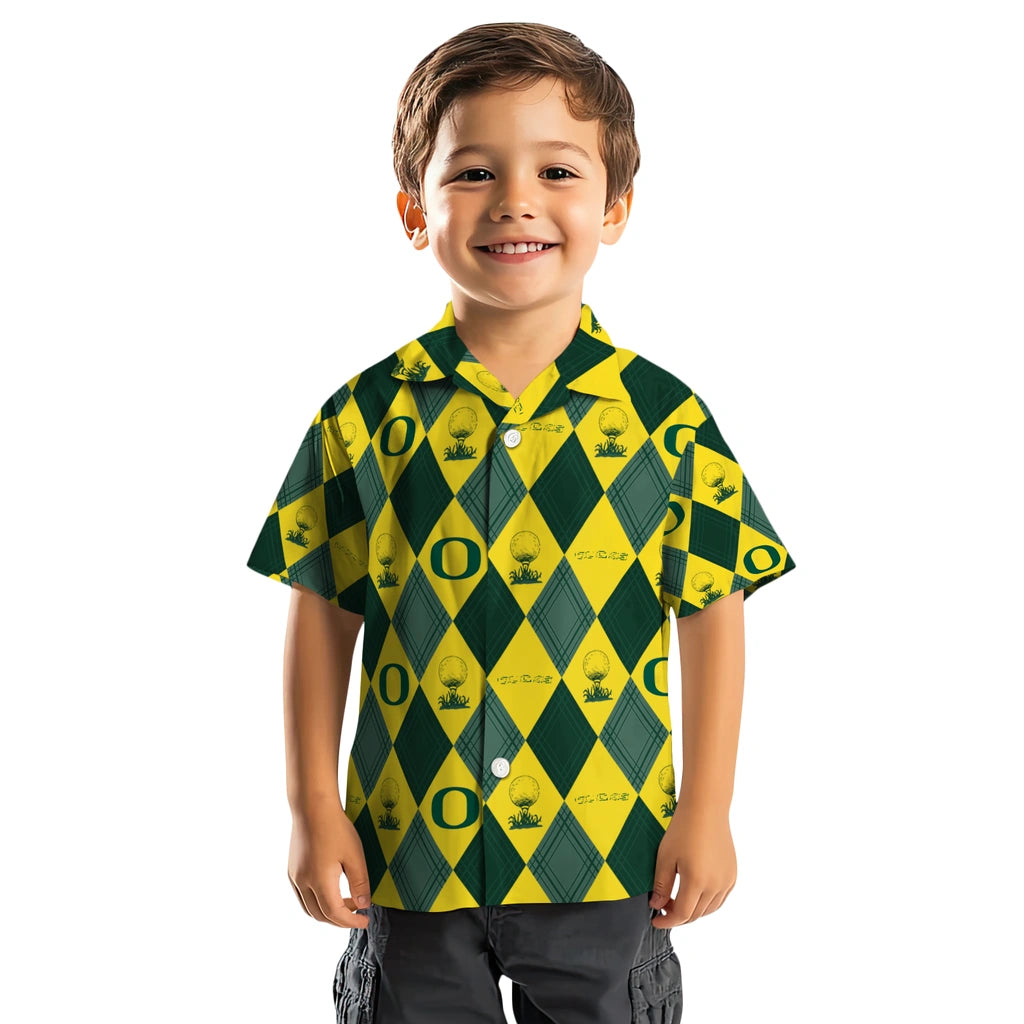Oregon Ducks Hawaiian Shirt - Golfing Plaid | Hula Hawaiian Shirts