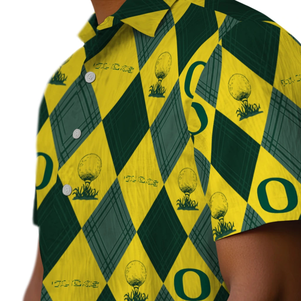 Oregon Ducks Hawaiian Shirt - Golfing Plaid | Hula Hawaiian Shirts